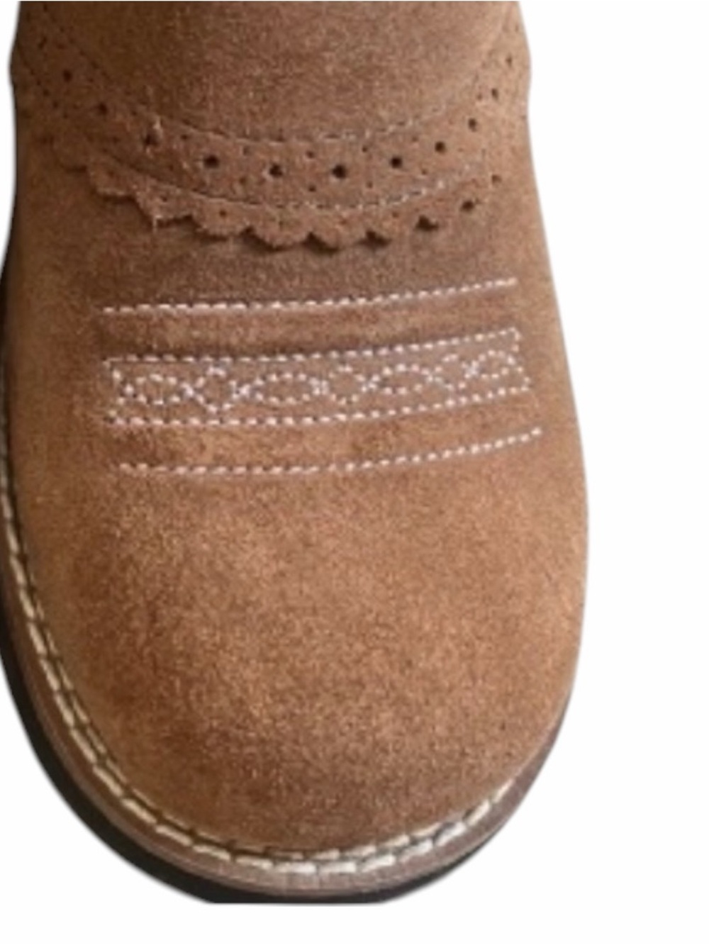 Ariat Girls Size 2.5 Western Cowboy Boots Brown Rose Gold Metallic Cowgirl - Picture 2 of 9